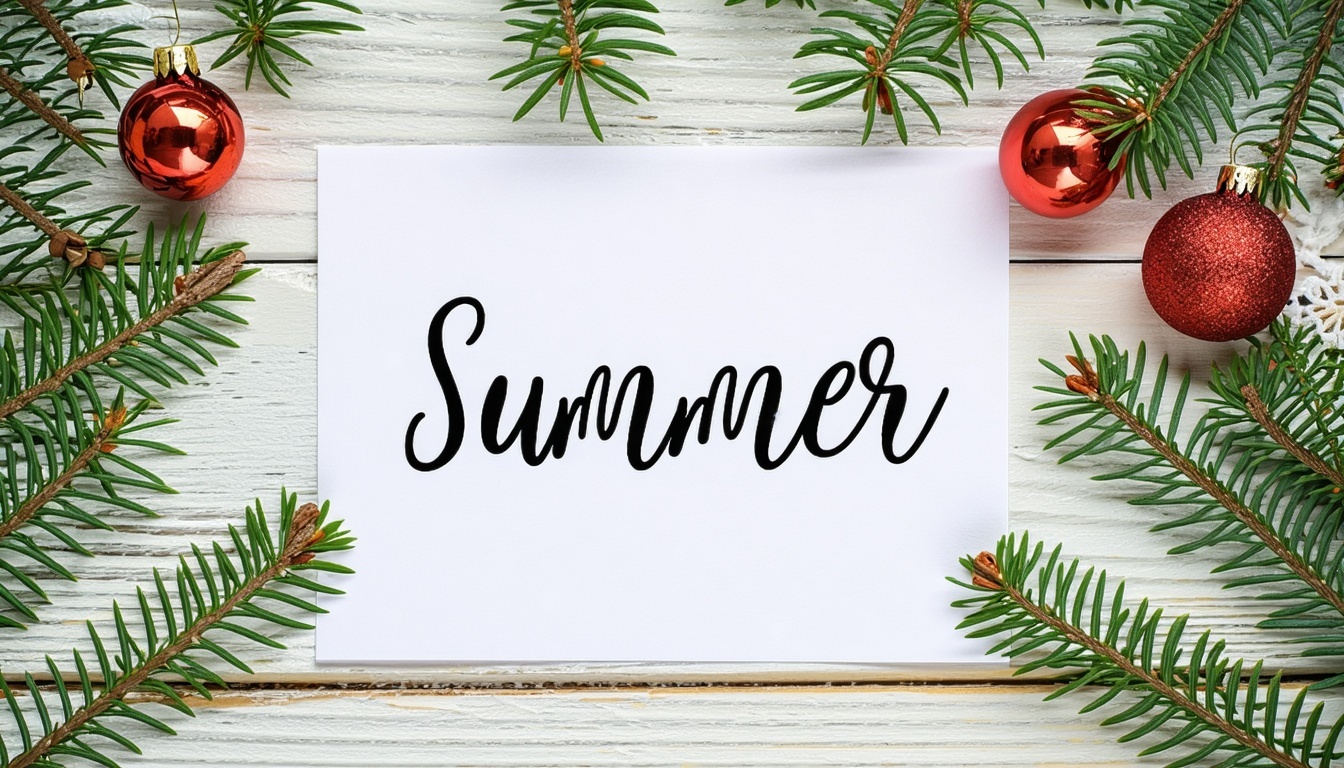 Handschriftlicher Sommer- oder Weihnachtsgruß als Überraschung